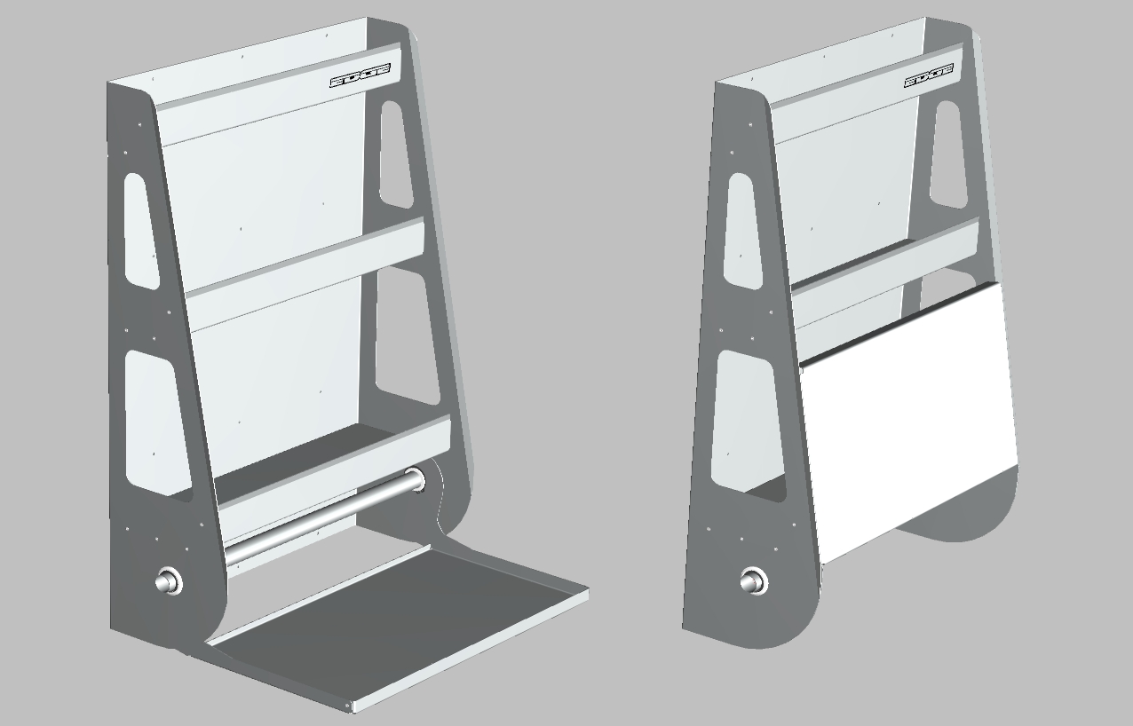 MH01-001iso CAD Images Aluminum Organizer Shelf
